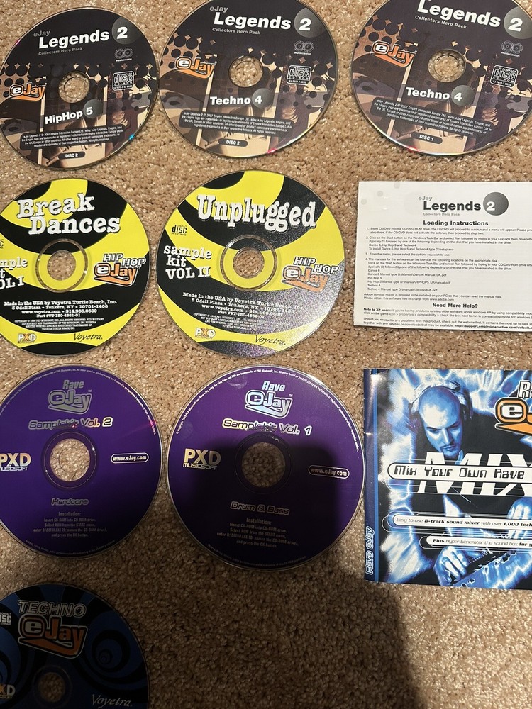 36 Ejay sample, Program discs. 100k+ samples dance rave hiphop techno