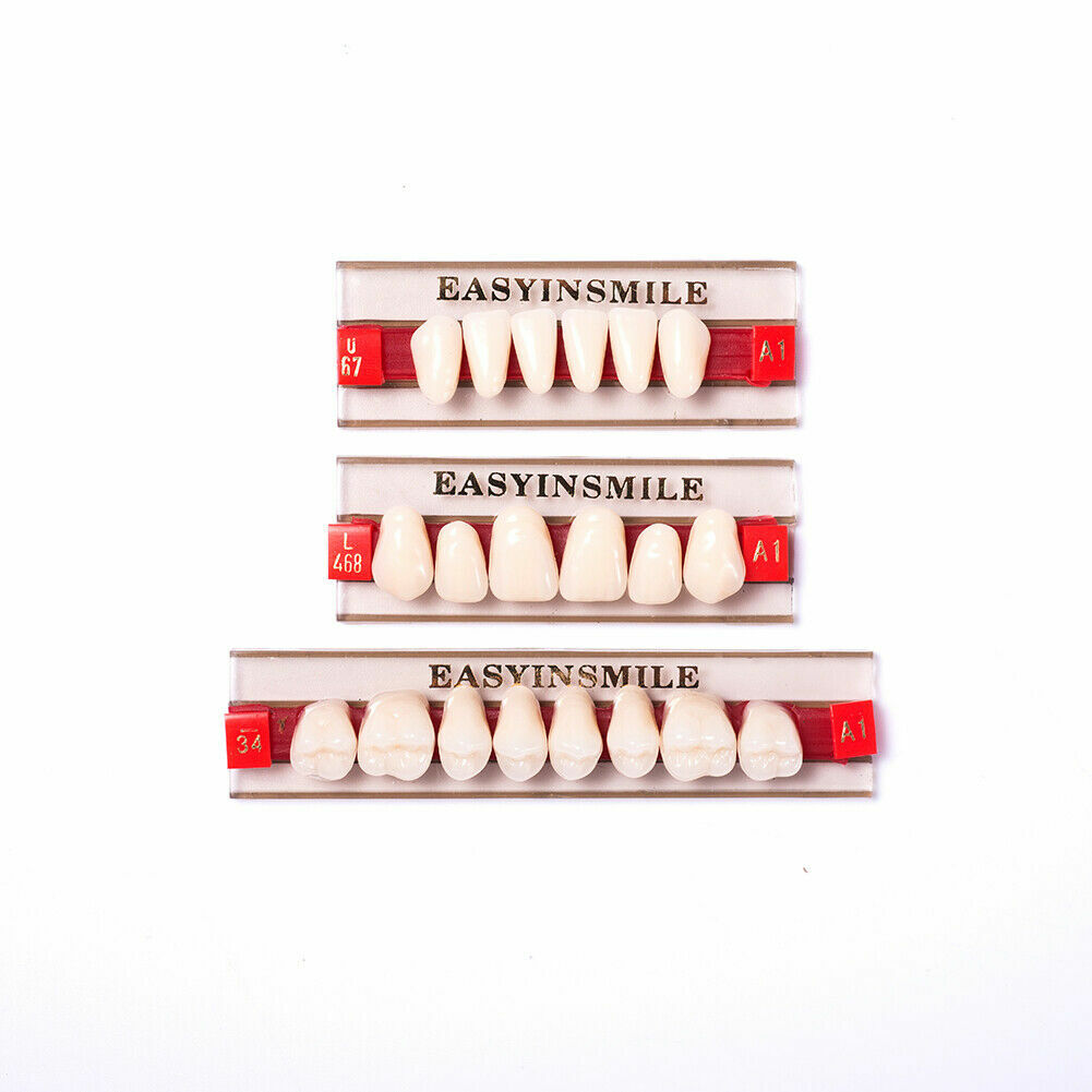 84/96pc Acrylic Resin Teeth Denture Dental Teeth Anterior Posterior A1/A2/A3 U/L