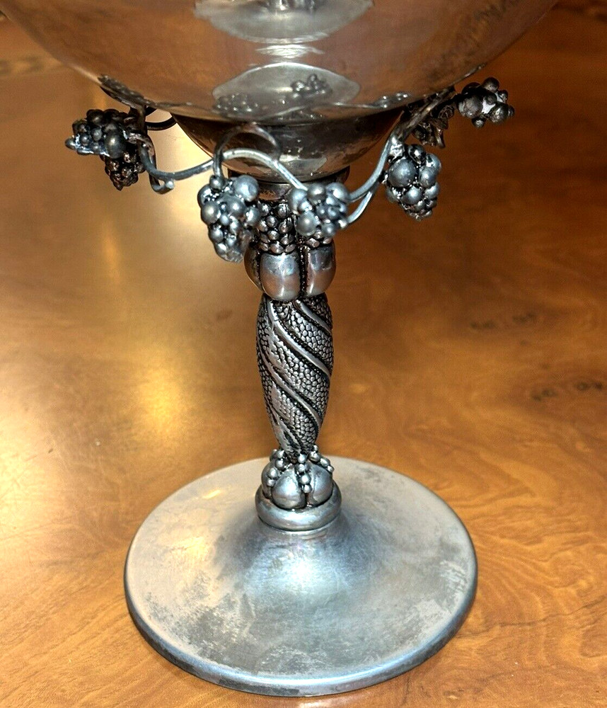 VINTAGE GODINGER SILVERPLATE GRAPE CLUSTER COMPOTE BOWL / SERVER