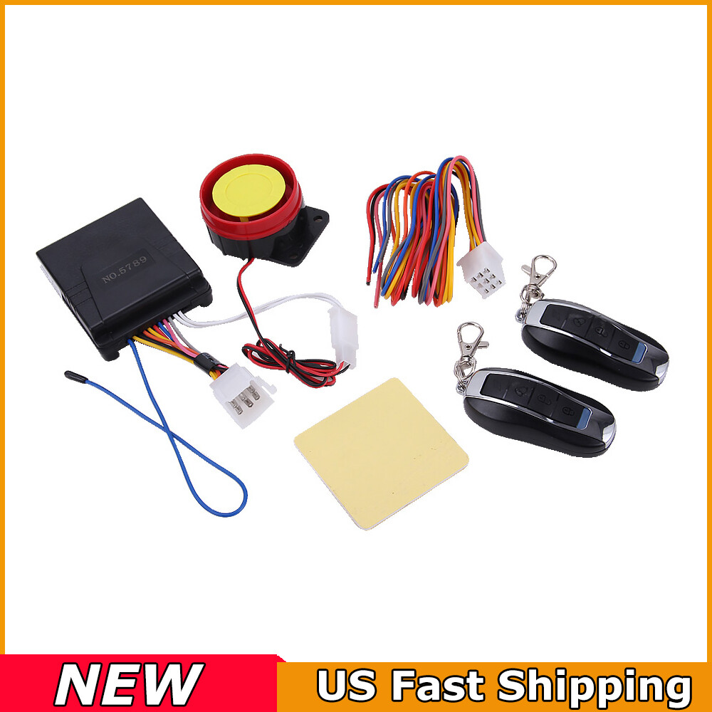 New Motorcycle Scooter ATV Security Alarm System Anti-theft Remote Control Start