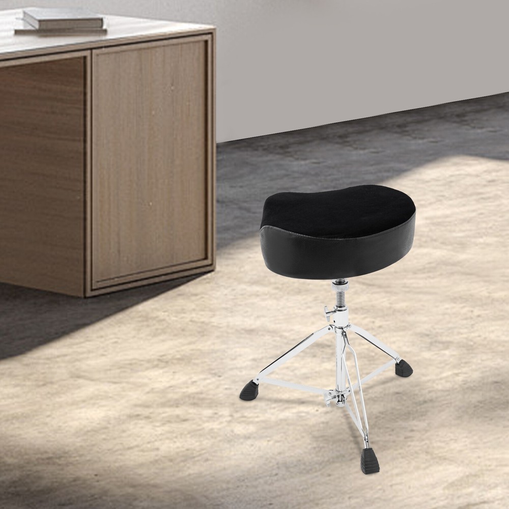 Adjustable Height Drum Stool with Thick Padded Seat for Comfort and Portability