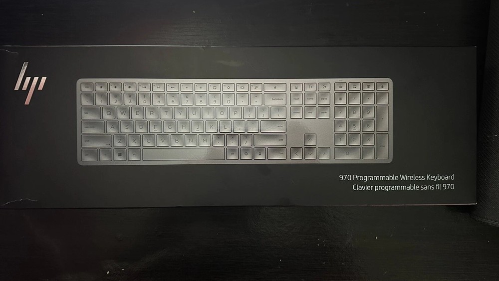 HP 970 Programmable Wireless Keyboard 2.4GHz–USB-C Rechargeable - 3Z729AA