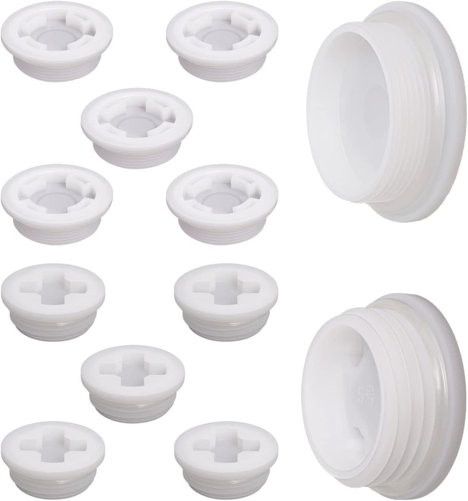 12Pcs 2 Drum Bung Caps Combo Fine & Coarse Thread with Gaskets for Poly Drums