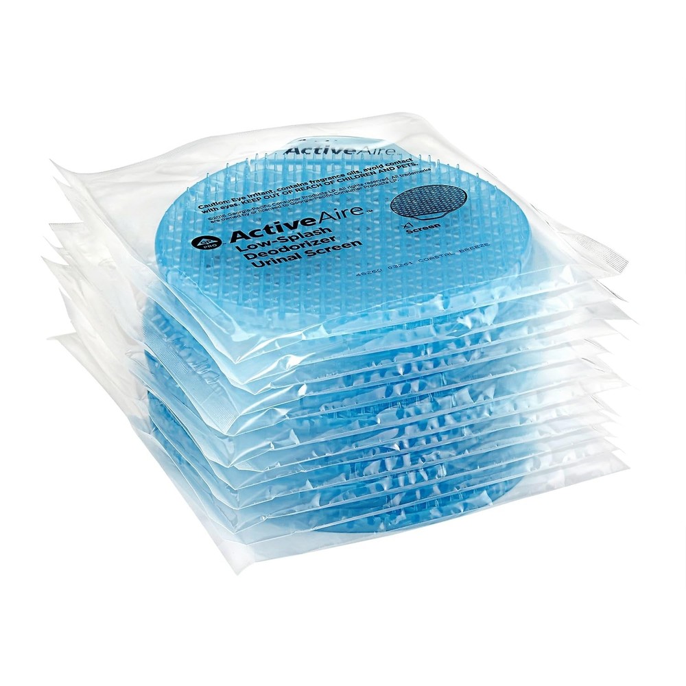ActiveAire Low-Splash Deodorizer Urinal Screen Coastal Breeze 12 Screen Per Case