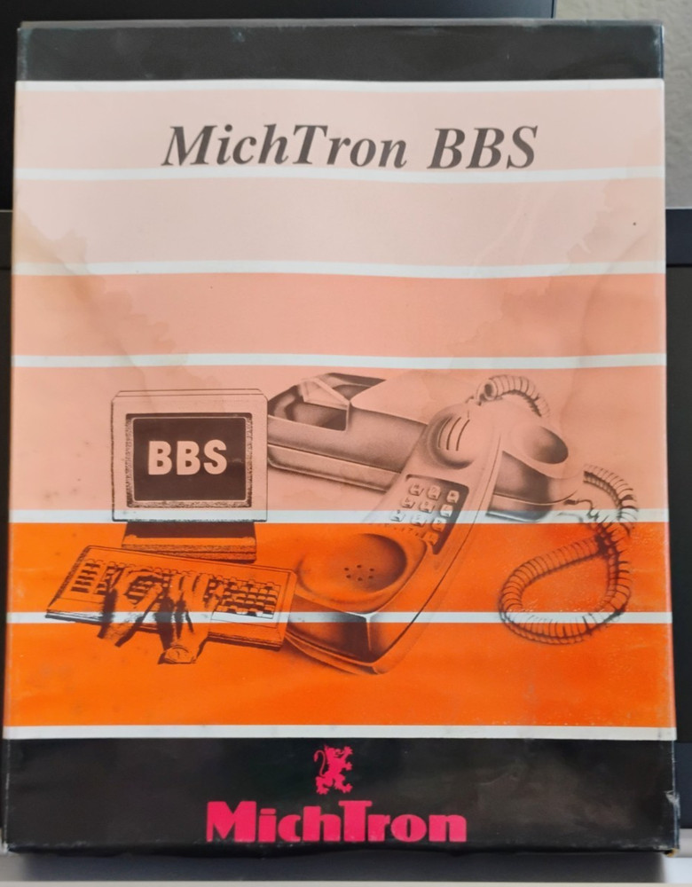 MichTron BBS; Atari ST ; Diskette; Complete in Box; Water damage