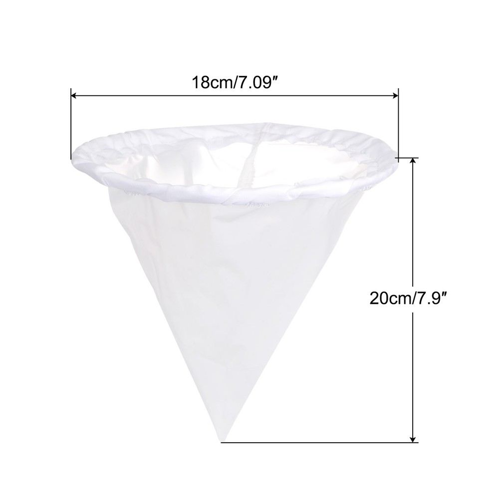 600 Mesh Paint Filter Bag 7" Dia Cone Shape Nylon Strainer for Filtering