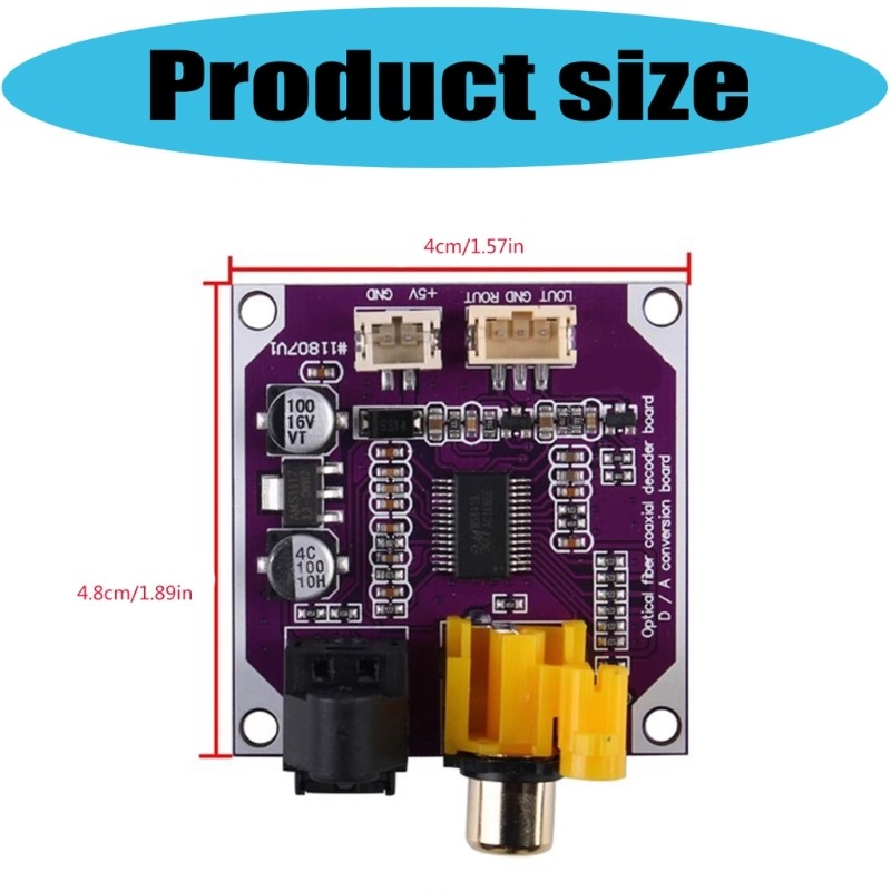 Advanced Decoding Board Featuring Opt Input for 24Bit 192K Stereo