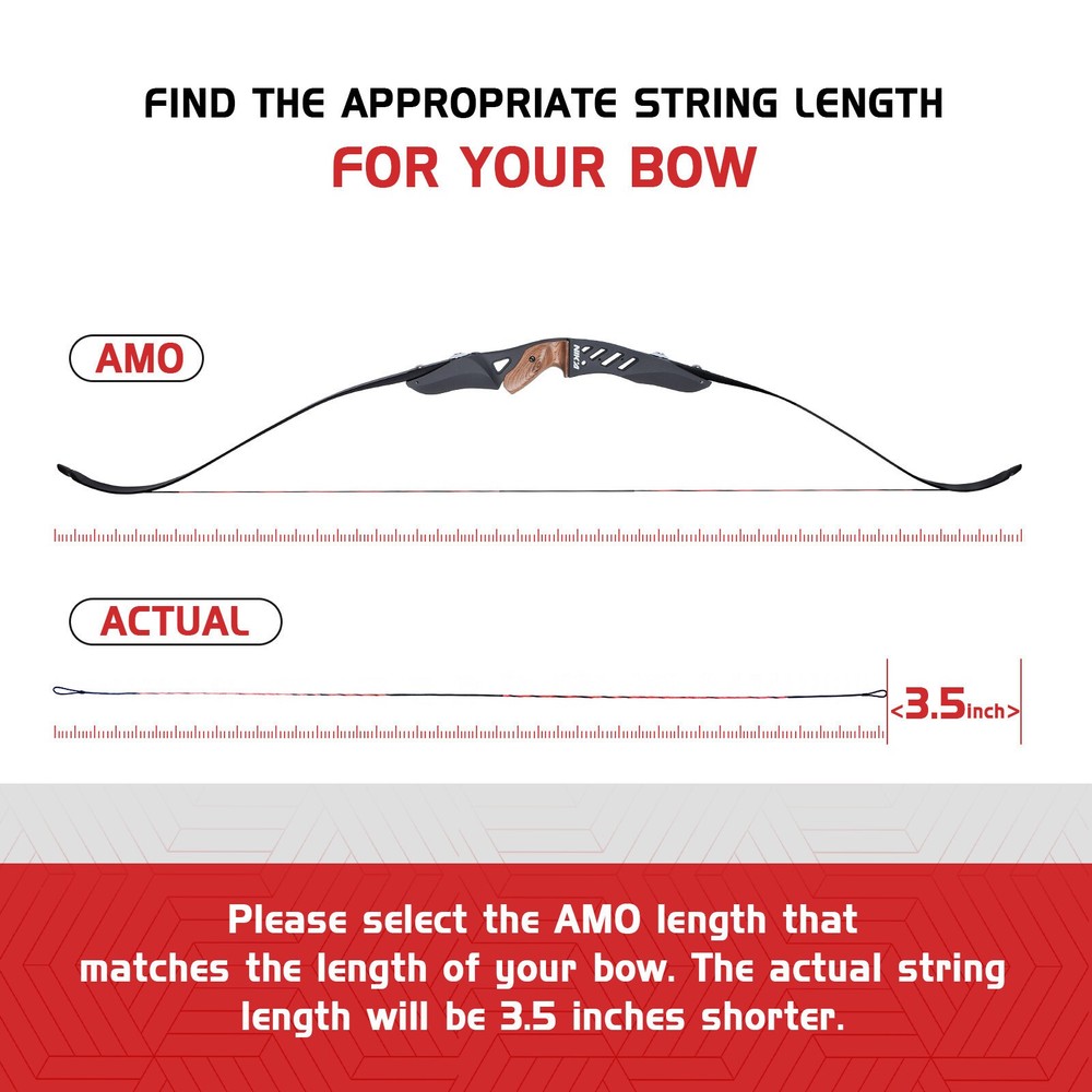 56-62'' Bow String Replacement 14 16 Strands Bow String for Recurve Bow&Long Bow