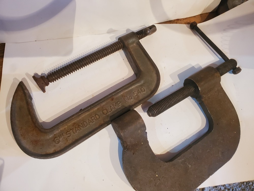 7 " Cincinnati tool C clamp and 5" misc C clamp