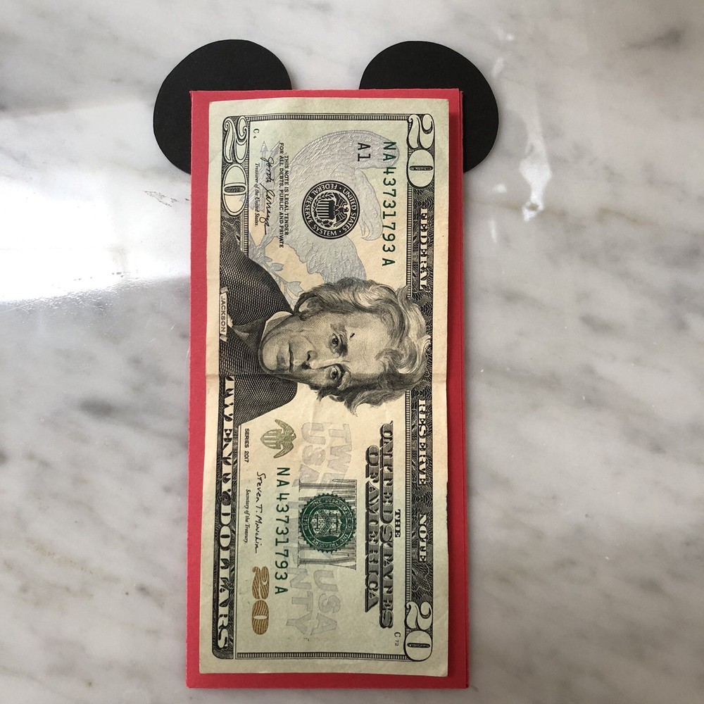 Personalized & Customized Disney Mickey Mouse Birthday Boy Gift Money Envelope