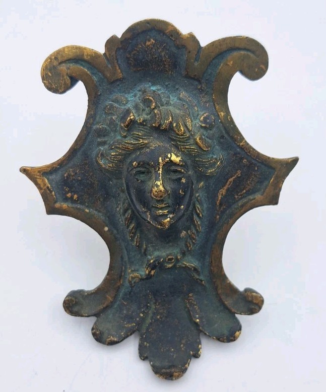 Antique / Vintage Brass Face Furniture Frame Decorative Accents Hardware Decor