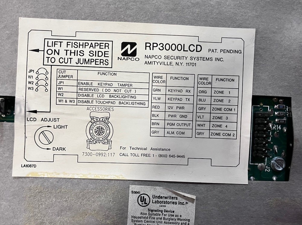 Security Keypad Signaling Device RP-3000LCD keypad