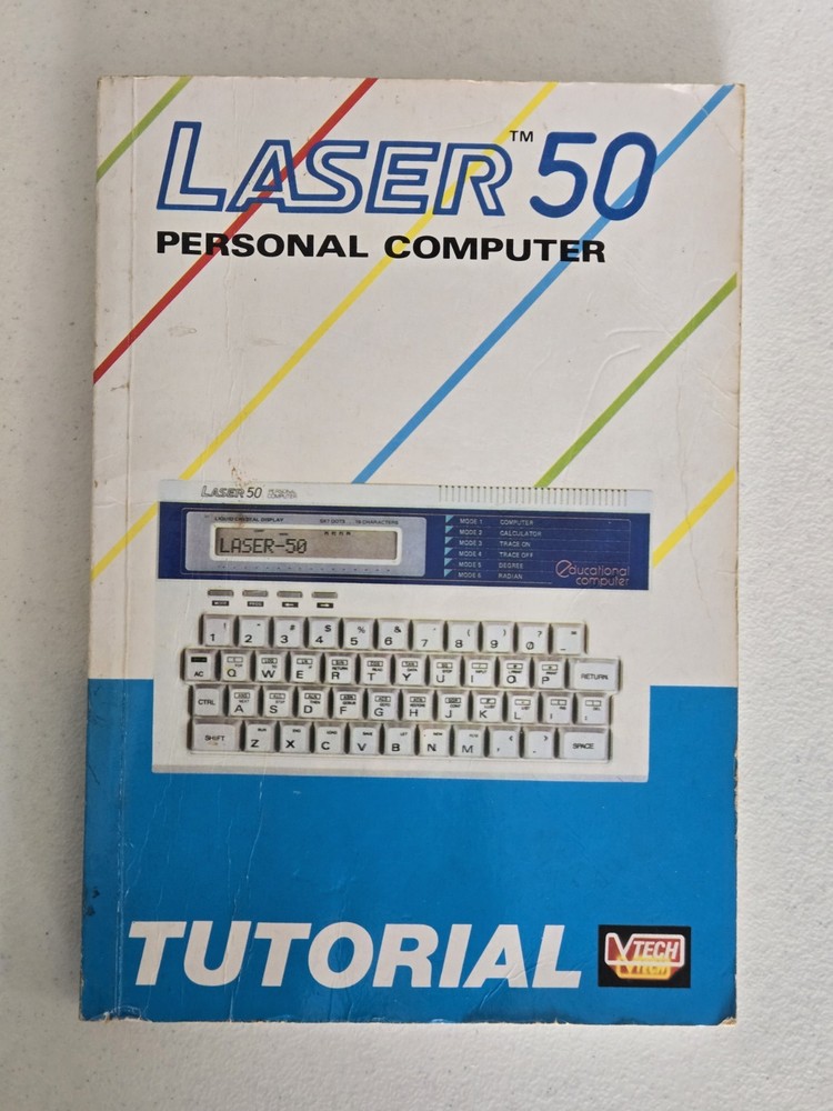 1985 Laser 50 Personal Computer *POWERS ON* in Box w/ Manual + Foam + Brouchures
