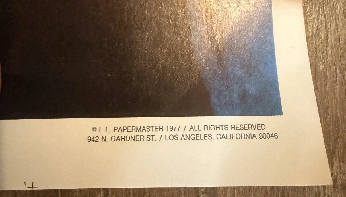 1977 Elvis Presley Blue Suit Memorial Poster 23x35" Original Vintage Rock Music