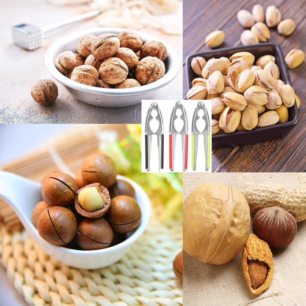 8 Pcs Nut Crackers for All Nuts Nutcracker Pecan Walnut Nut Crackers with Heavy