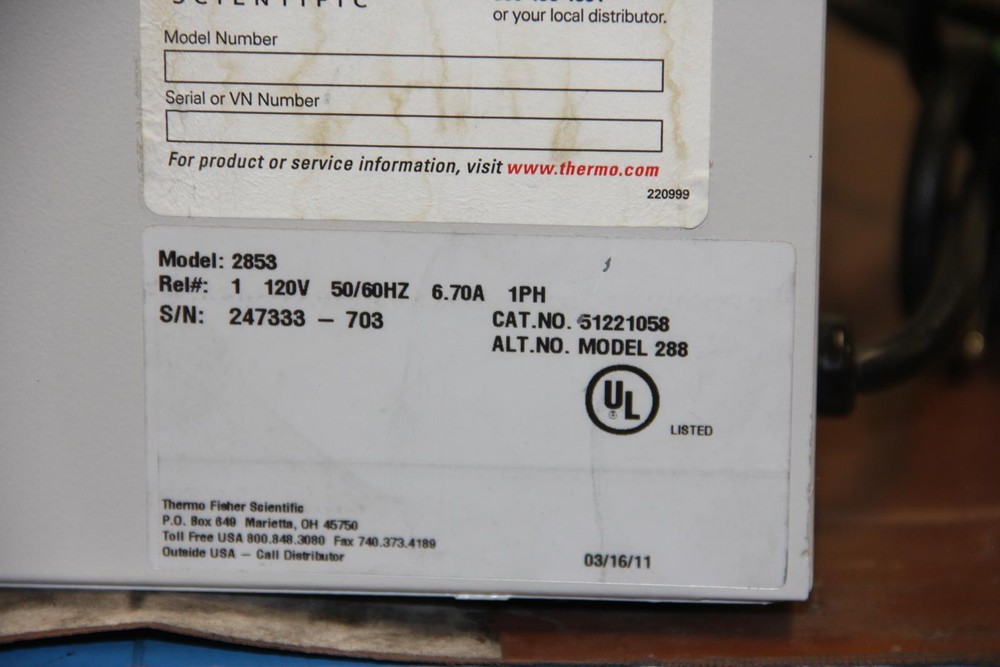 THERMO SCIENTIFIC 2853 12L Microprocessor Controlled Dual Chamber Water Bath