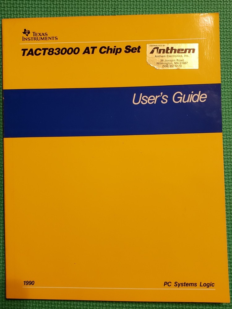 Texas Instrument  TACT83000 AT Chip Set User's Guide 1990