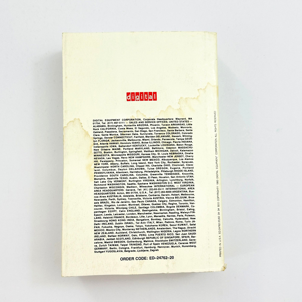 Digital PDP-11 Software Source Book WORN READING COPY First Edition 1983