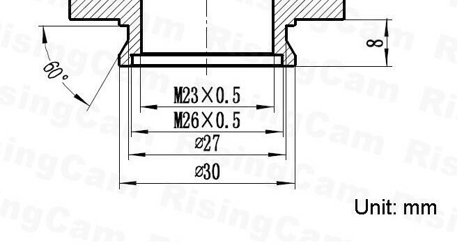 0.35X standard Microscope camera C mount adapter for Zeiss trinocular microscope