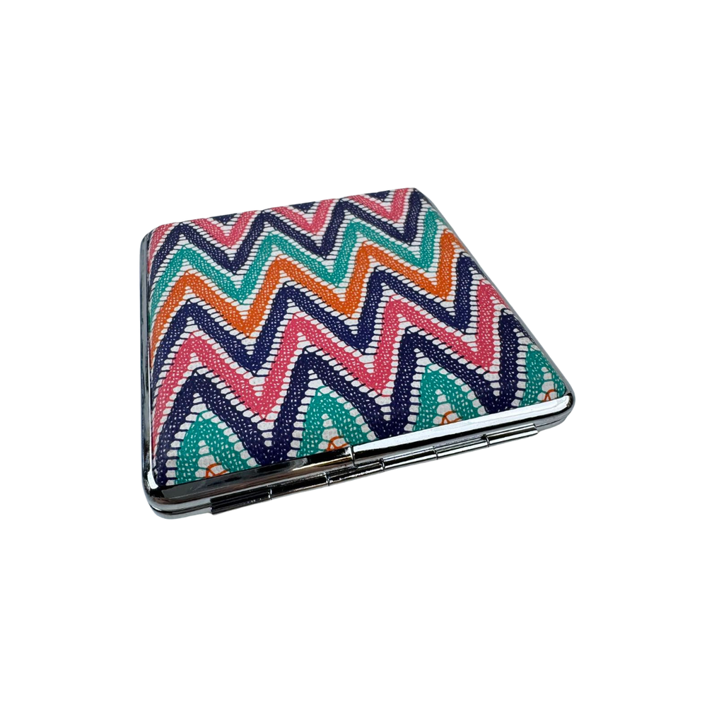 4 Pack King Size Waves Leather Printed Cigarette Case Double Sided