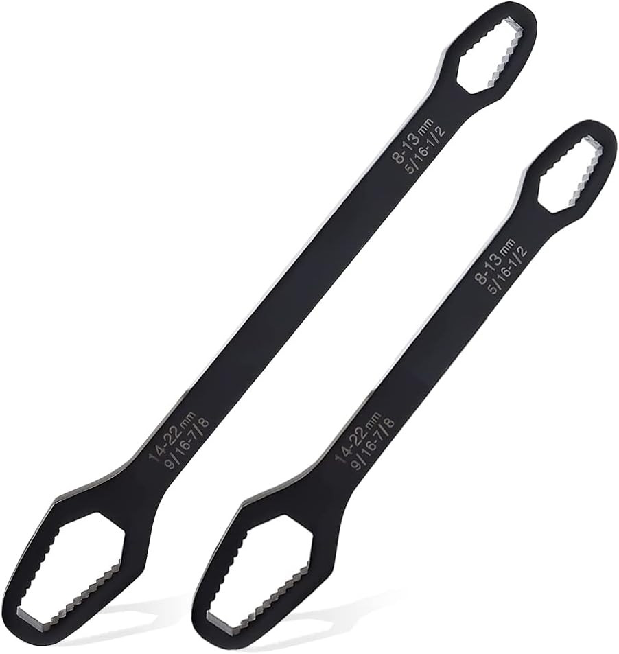 2pcs Multifunctional Wrench Set Self Adjustable Wrench Universal Double Ended Wr