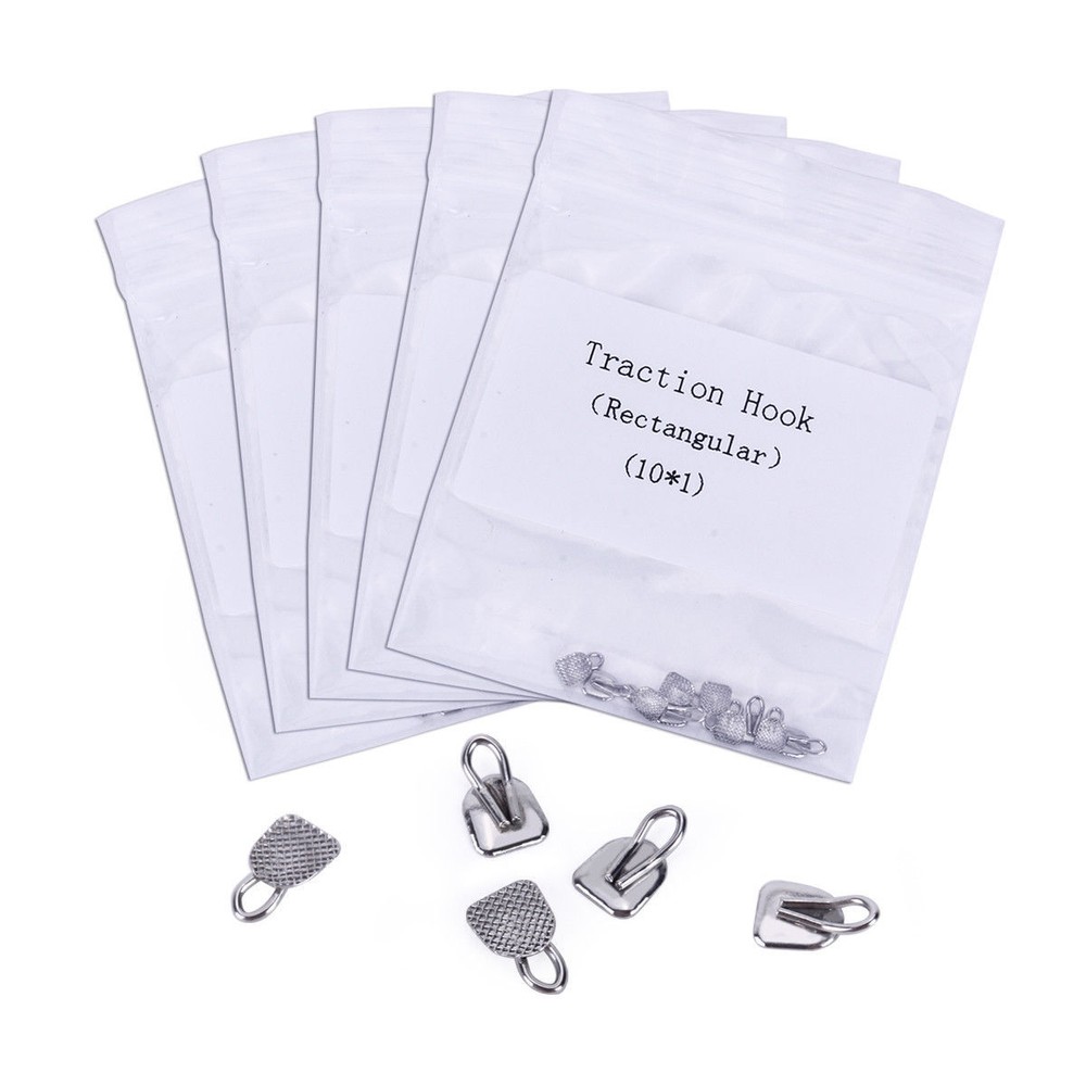 3 Packs Dental Orthodontic Traction Hook Diameter 3*3.9mm Rectangular Type