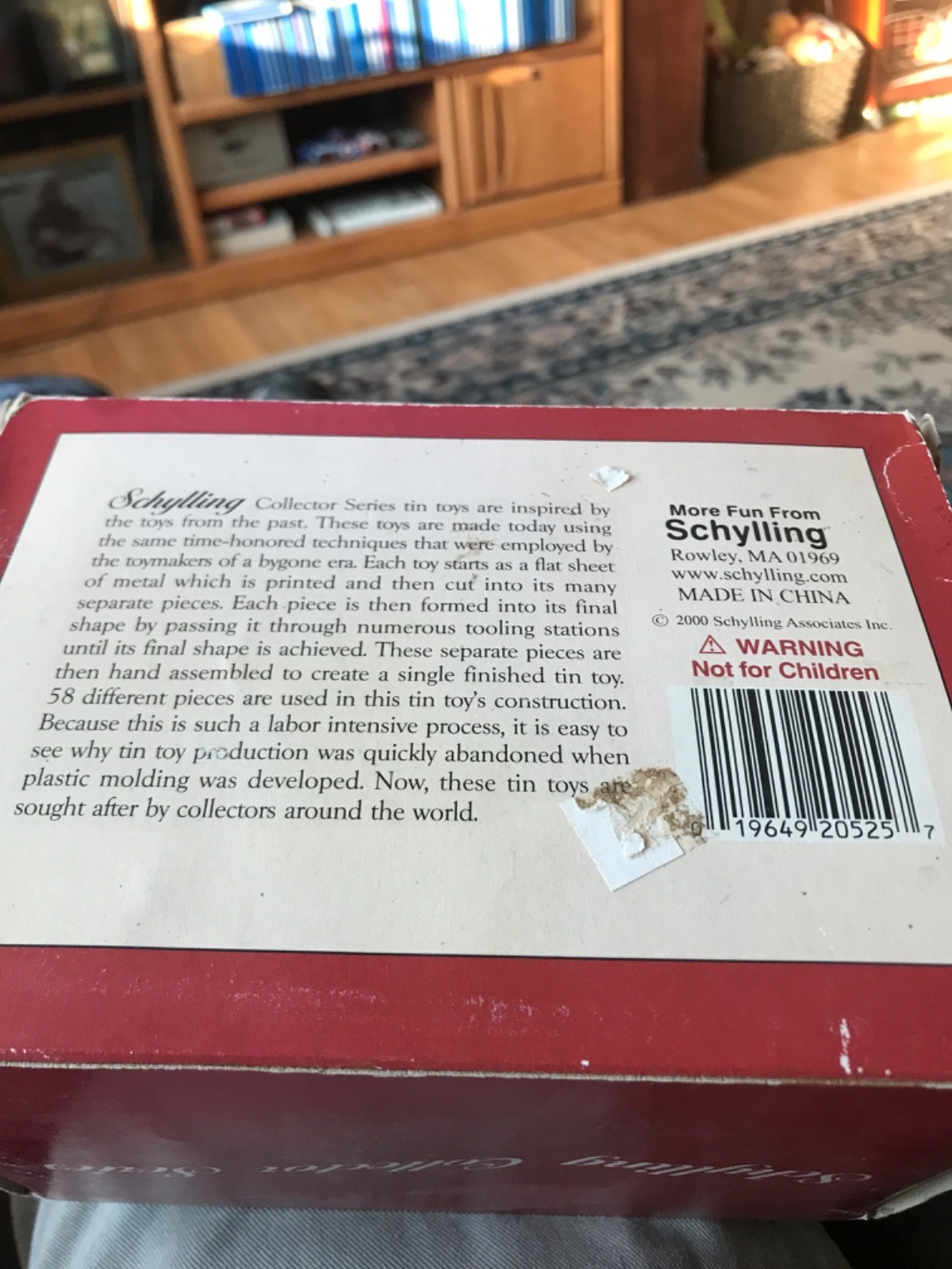 Vintage tin motorcycle with side car 7".