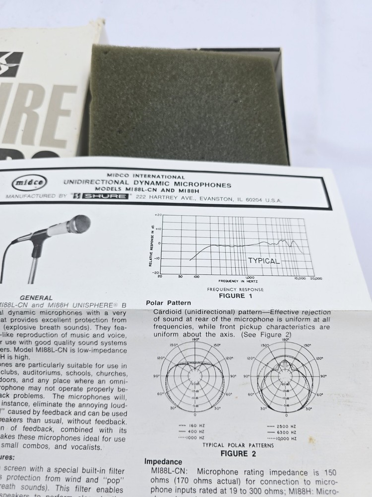 Vintage Shure M188H Microphone