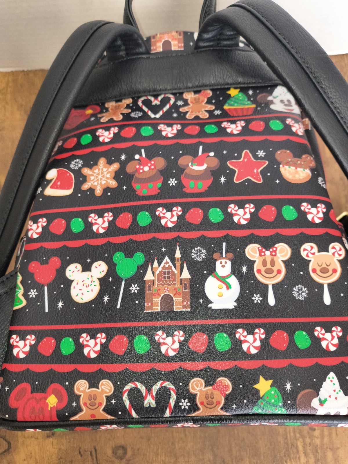Loungefly Disney Parks Mickey & Minnie Christmas Holiday Snacks Mini Backpack