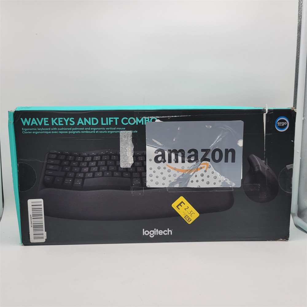 Logitech Wave Keys & Lift Vertical Mouse - Graphite [920-013610]