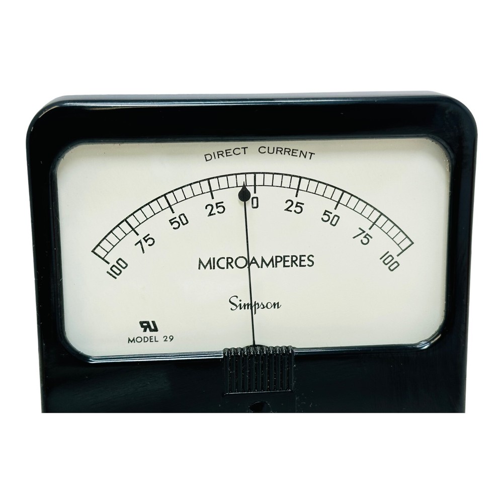 SIMPSON MODEL 29 MICROAMPERES PANEL METER NEW/NOS