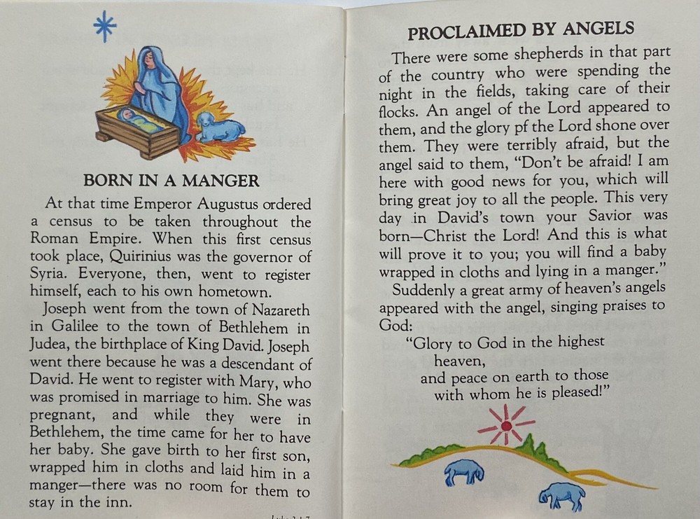 God With Us! Christmas Scriptures, Vintage 1976 Holy Devotional Booklet.