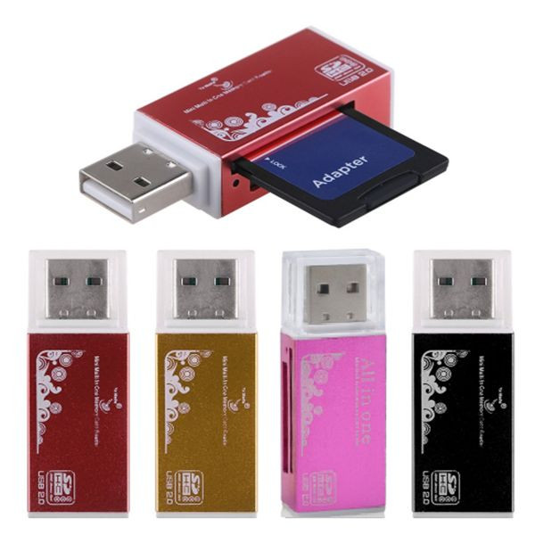 For Micro SD SDHC TF M2 MMC MS PRO DUO USB 2.0 All in 1 Multi Memory Card Reader