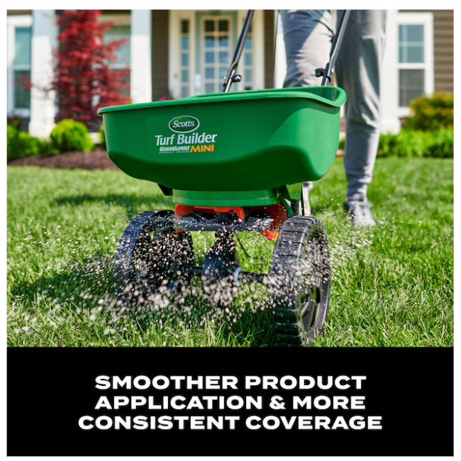 Scotts Turf Builder EdgeGuard Mini Broadcast Spreader 15-lb Capacity Compatible