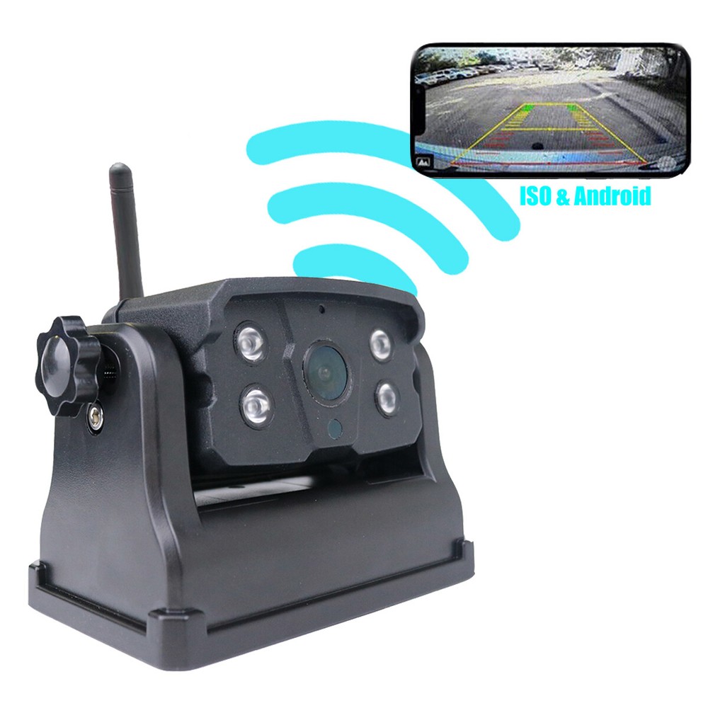 Magnetic Rear View Backup Camera 9600mA Rechargeable Wireless for iPhone/Android