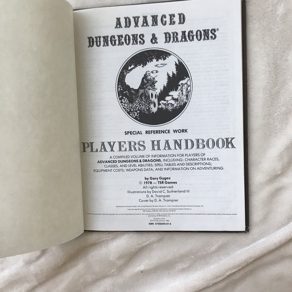 Dungeons & Dragons Players Handbook AD&D 1978 😎🔥👍 🐉