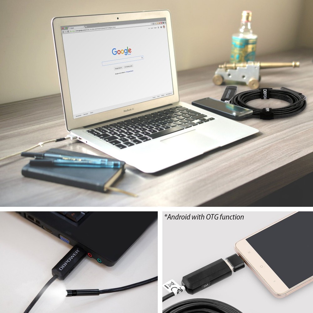 2 Million Pixels CMOS 5m USB Waterproof Hd 6-led Borescope Endoscope Camera