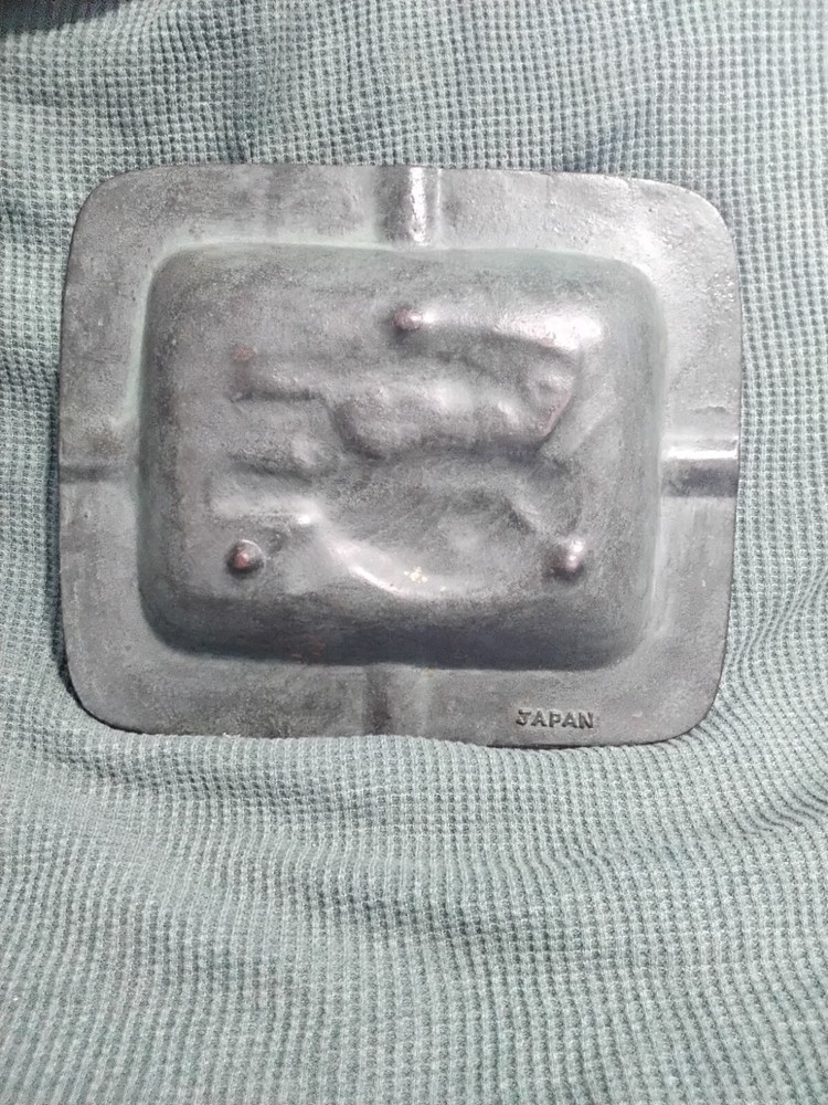 Antique Steel Ashtray