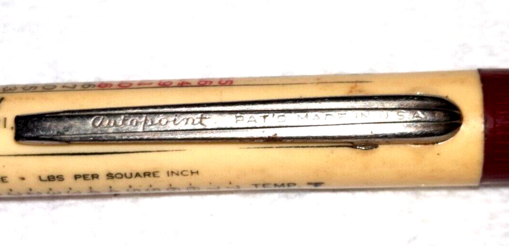 "AUTOPOINT*Pressure-Temperature Chart*Working Mech Pencil "Refrig. Equip. Co."