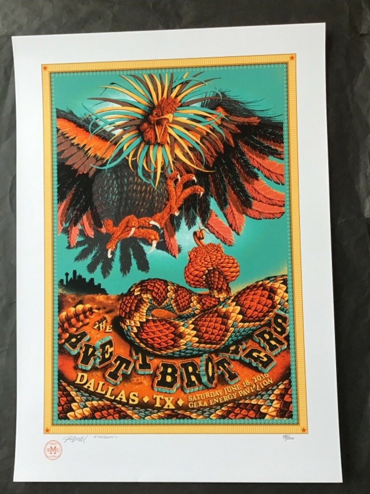 Mint Avett Brothers Poster Dig My Chili Dallas 2016 Dave Matthews Phish Sperry