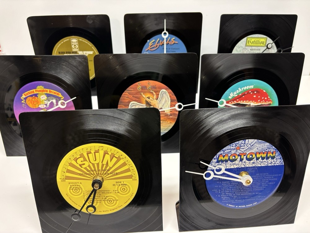 Elvis Recycled Vinyl Record Clock