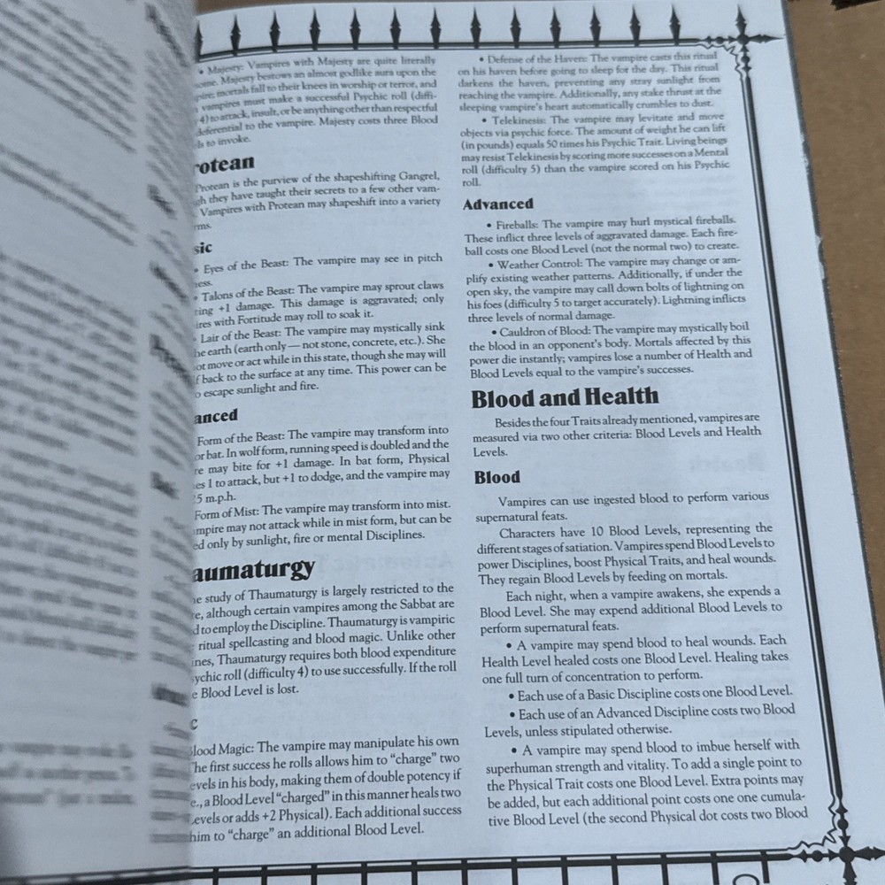 White Wolf Vampire The Masquerade Introductory Kit VG+