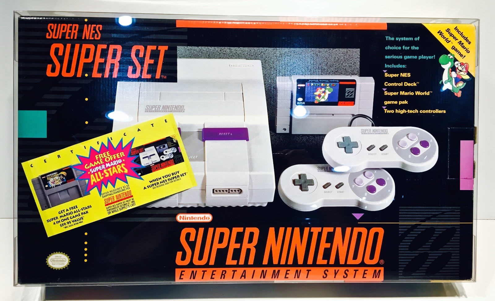 1 Console Box Protector For SNES SUPER SET Super Nintendo Display Case Boxes