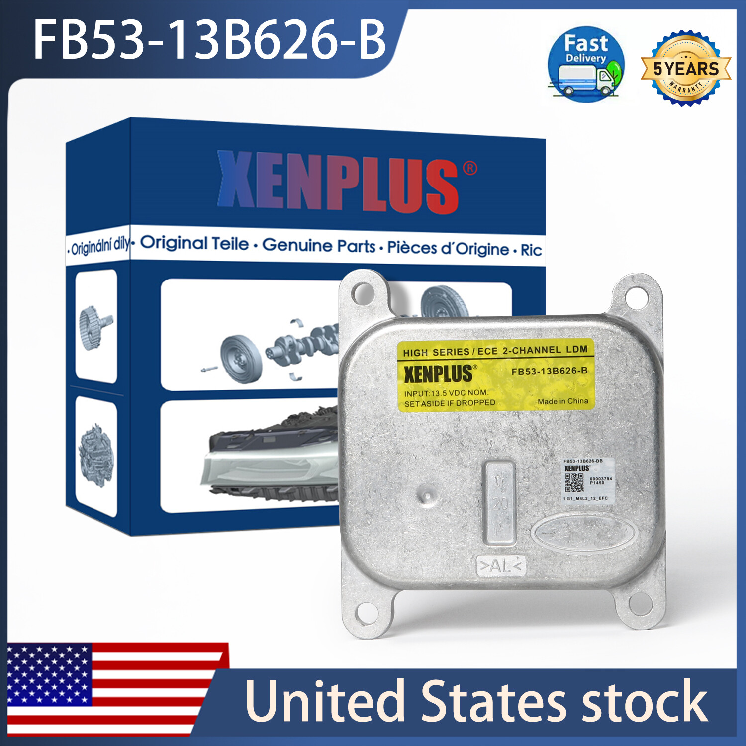 FB53-13B626-B for 2016-2019 OEM Ford Explorer new LED headlight driver module