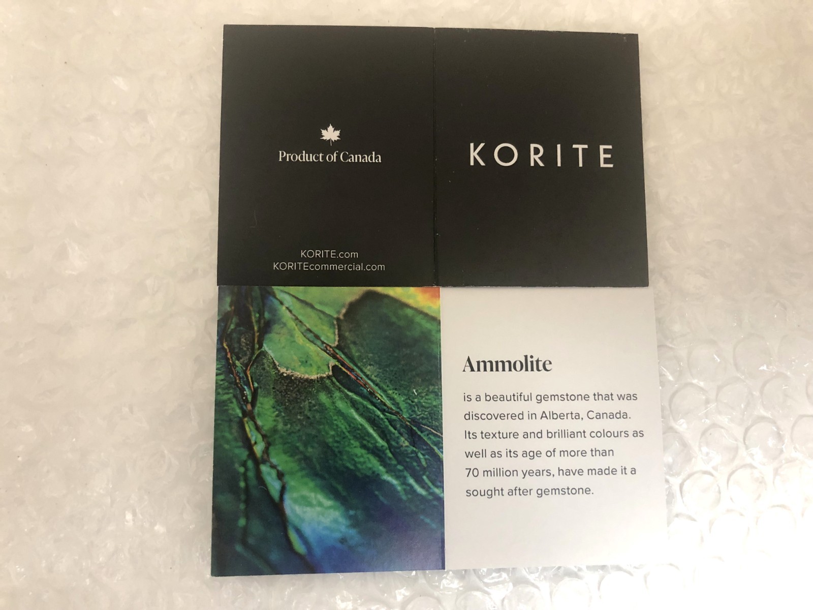 KORITE Ammolite Ammonite shell 41.7mm 1.64" Alberta Canada COA 7139