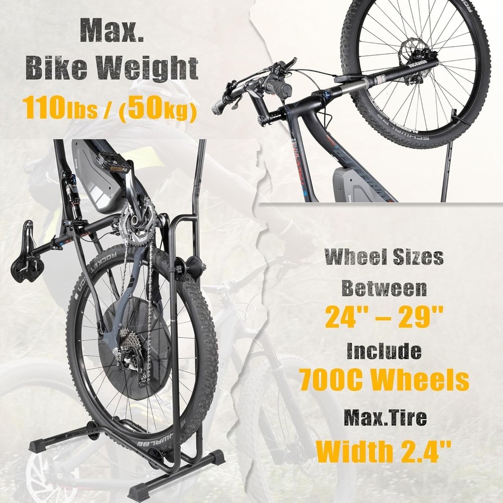 Ultimate Bike Storage Solution: Adjustable Stand for Up to 29” Wheels
