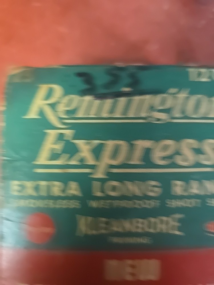Vintage Remington Express Extra Long Range 12 Ga. Empty Shotgun Shell Box