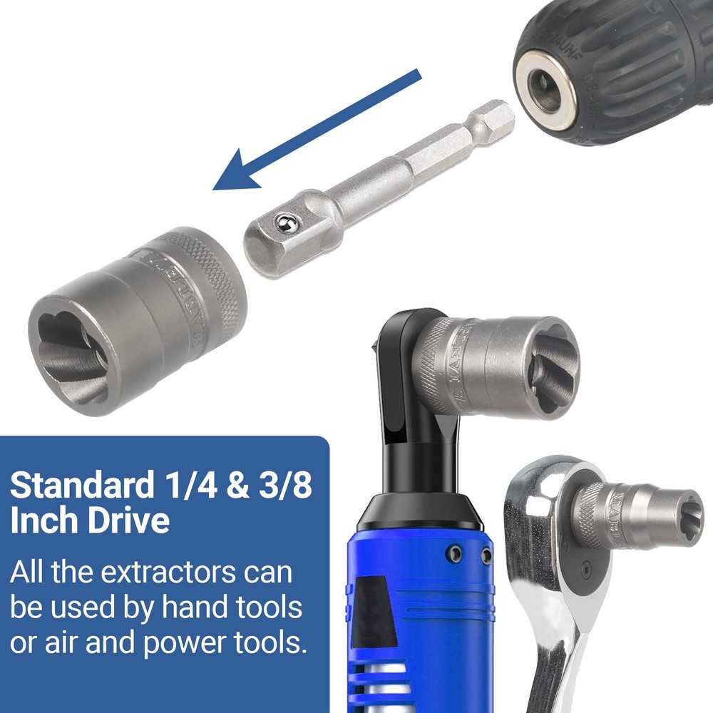 32PCS Bolt Extractor Set, Upgrade Impact Bolt & Nut Remover Set, Stripped Lug...
