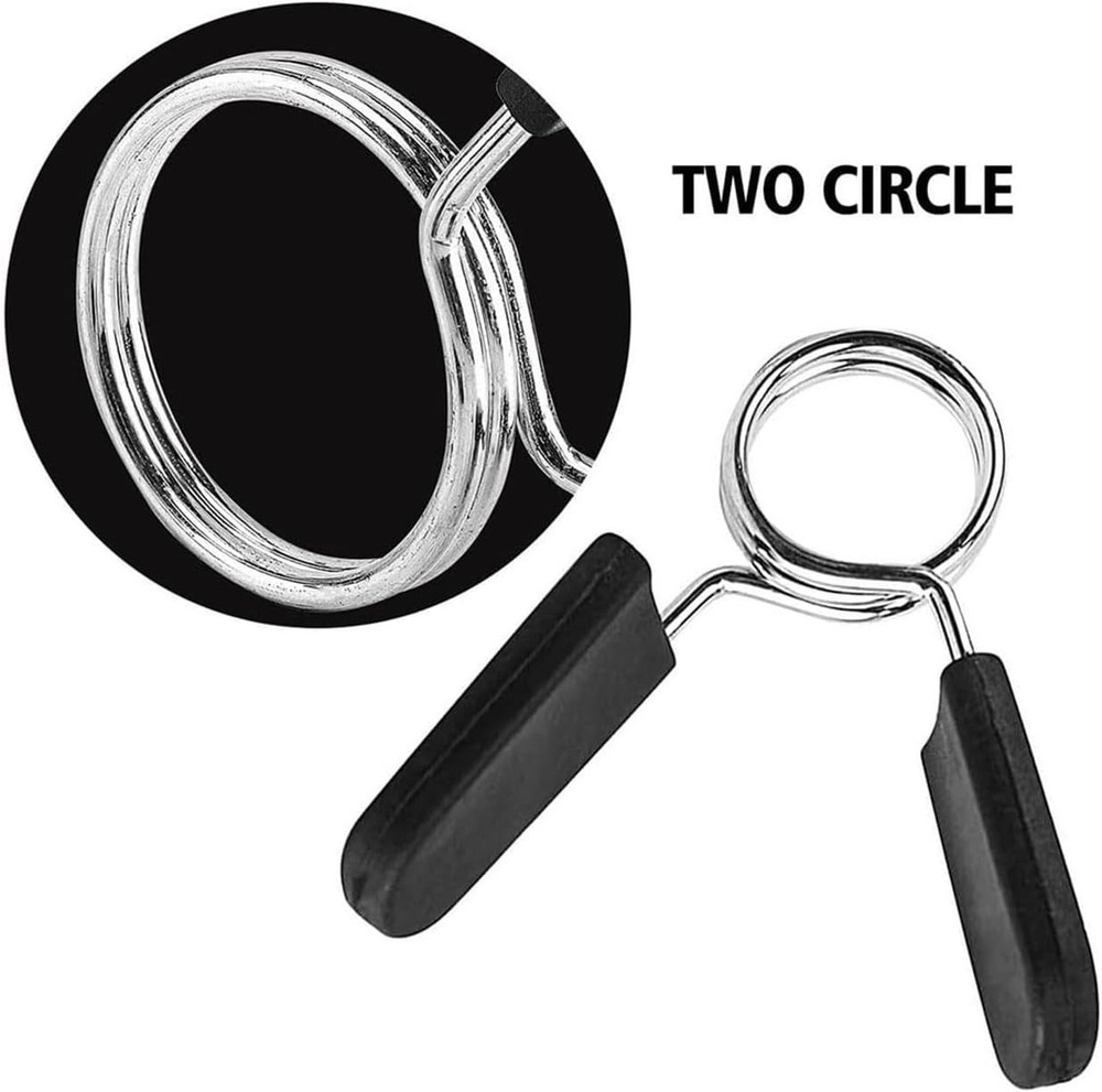 Barbell Spring Clips Collars 1 Inch Weight Bars Standard 25mm