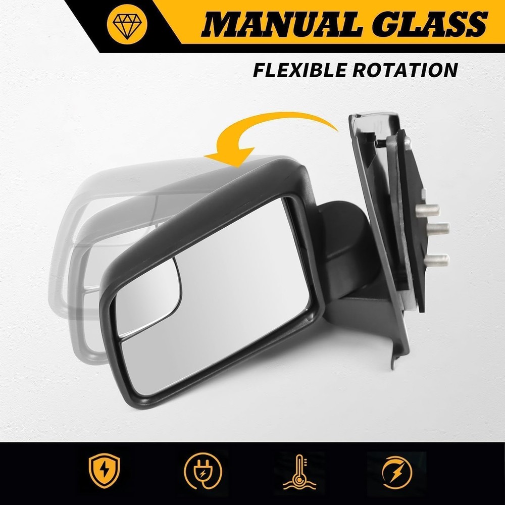 Left Side Mirror Assembly Compatible with 2011-2013 Transit Connect Textured
